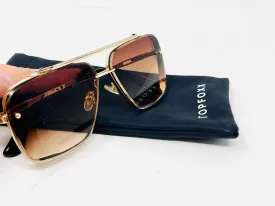 Gold/Brown W/ Case Accessories Sunglasses