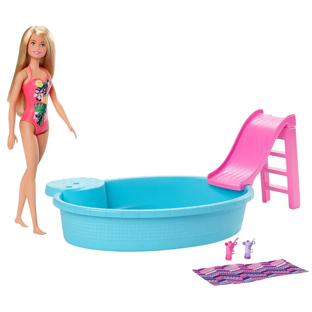 Barbie Pool & Doll Playset with Accessories