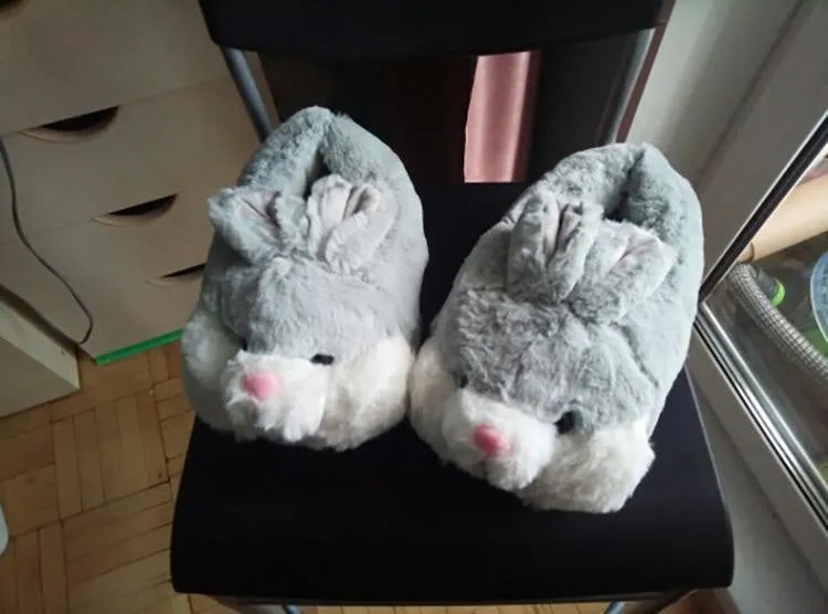 Fuzzy Bunny Slippers