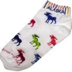 Alaska-Inspired Psychedelic Moose Pattern Socks